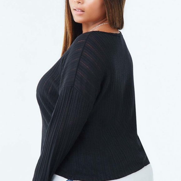 Plus Size Ribbed Combo Top NWT - Picture 3 of 4